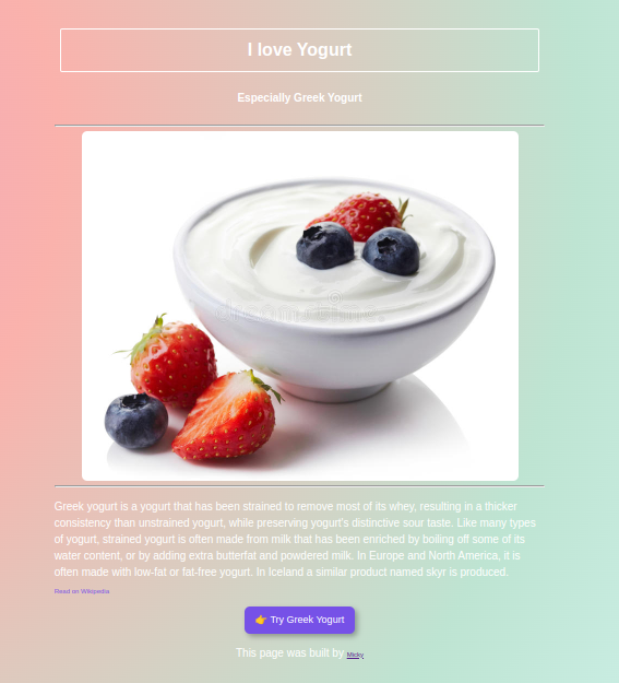 Yogurt Project Preview